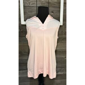 Sport Haley women's V neck light pink sleeveless golf shirt size large